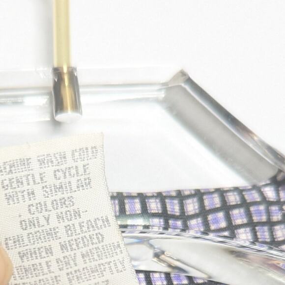 Express 90's Vintage Mini Plaid Pattern Short Sleeve Dress V-Neck Collared S - Picture 6 of 6